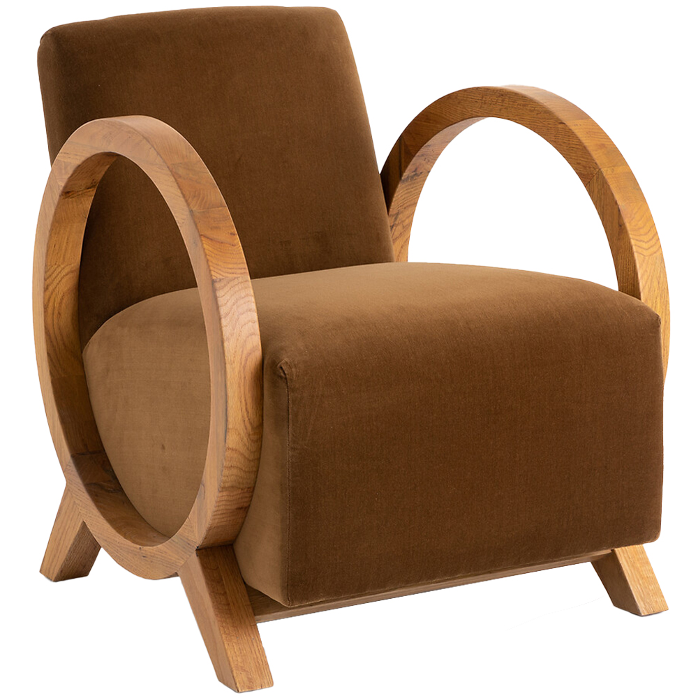 

Кресло с круглыми деревянными подлокотниками Modesto Chair