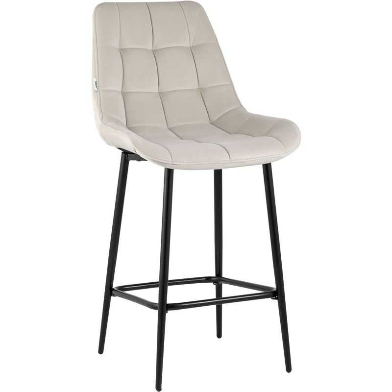 

Стул Полубарный NANCY Chair посадка 65 см Молочный Велюр
