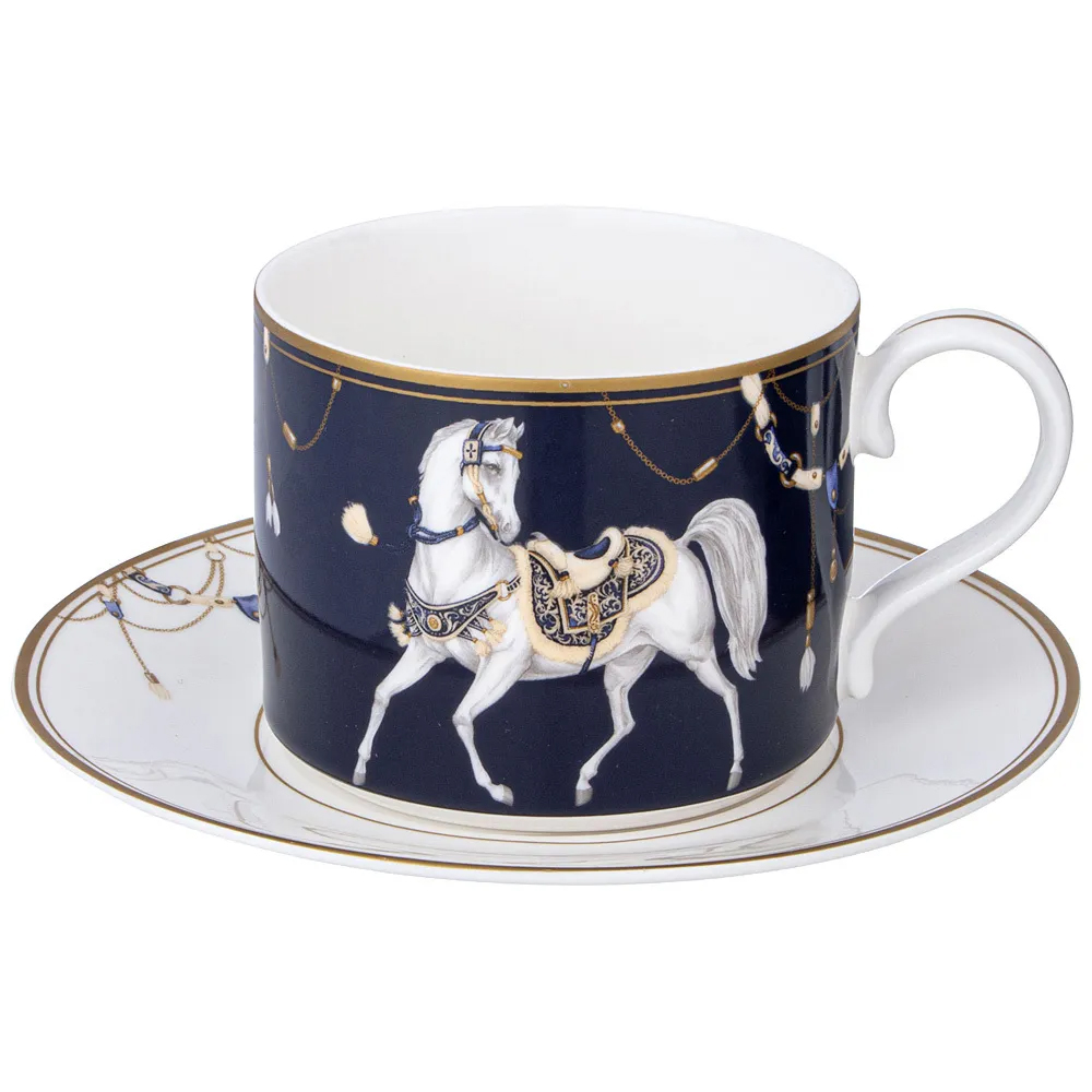 

Чайная пара из фарфора с изображением лошади 300 мл Porcelain Horse Set