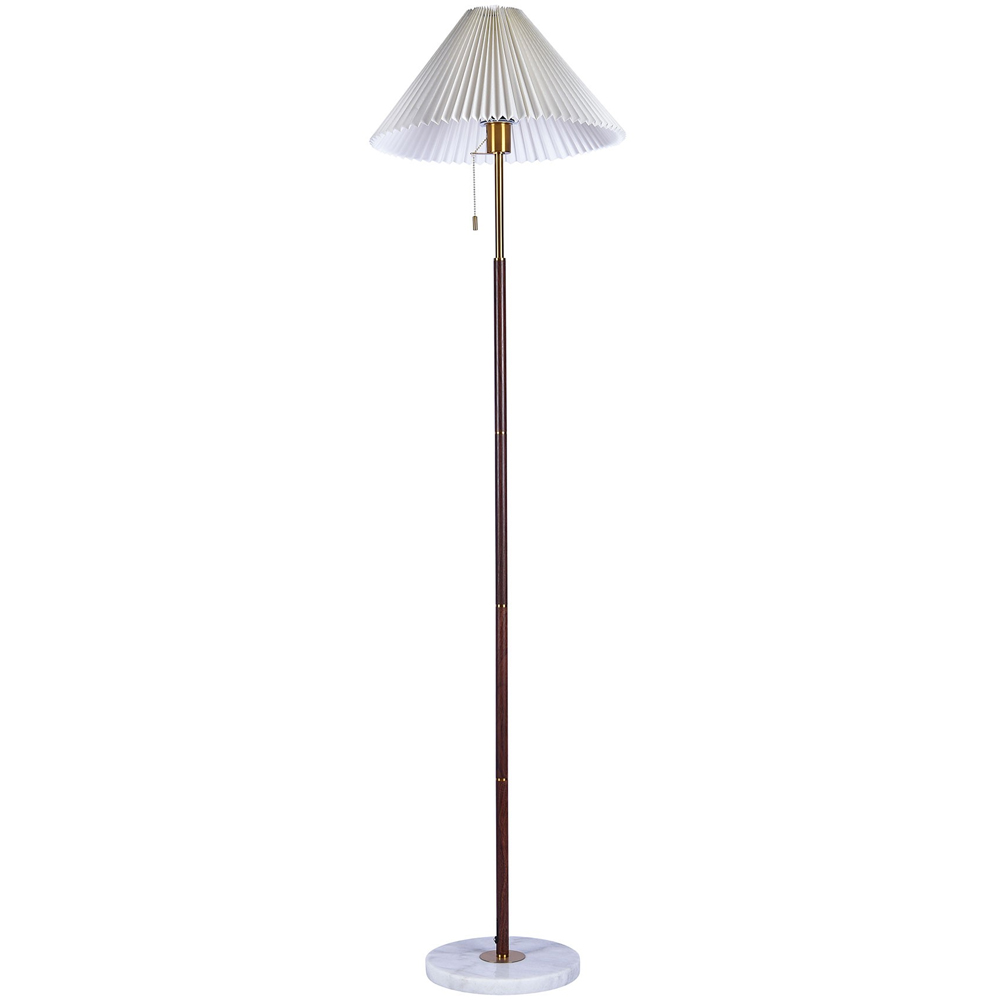 

Торшер с плиссированным белым абажуром Pleated White Floor Lamp