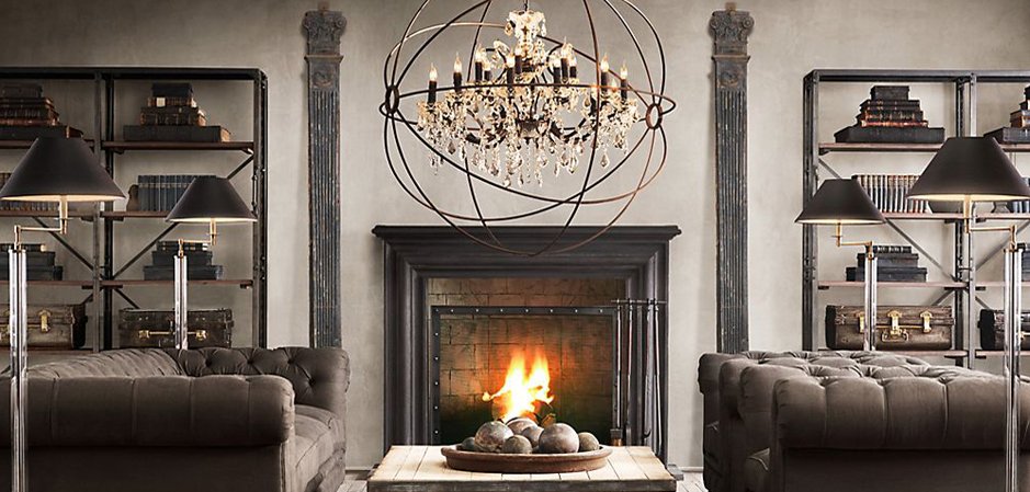 Люстра Restoration Hardware Foucault S Orb Crystal Chandelier Loft
