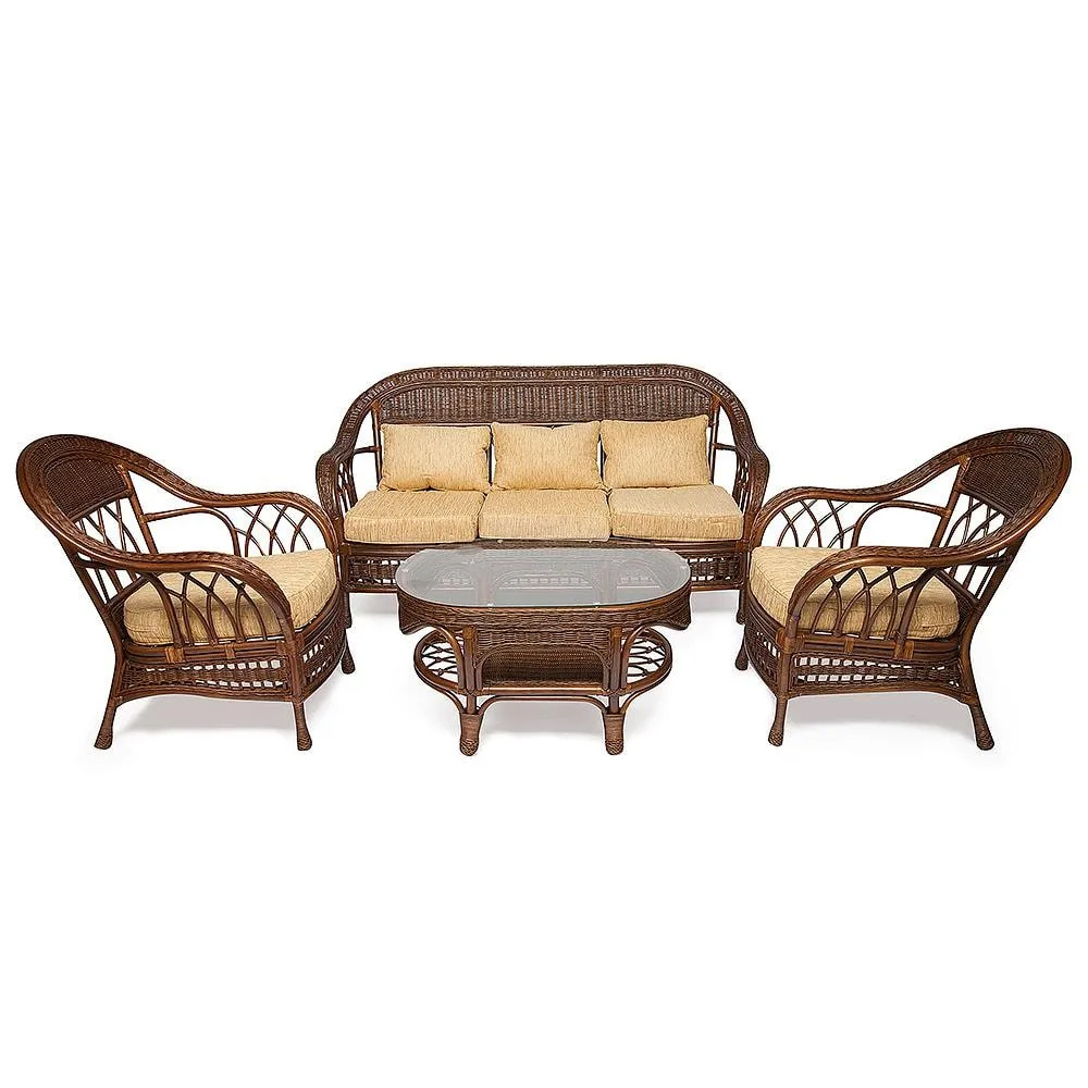 

Комплект уличной мебели из ротанга Clara коричневый