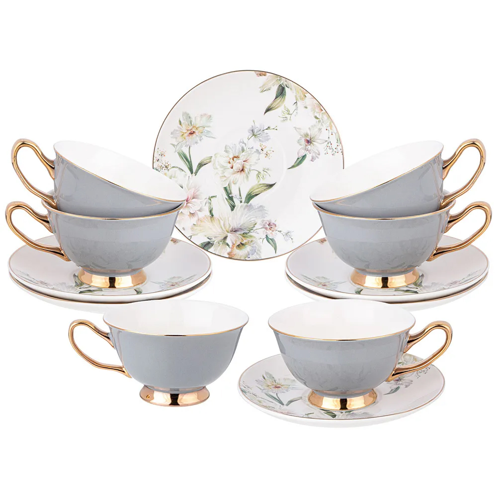 

Чайный набор из фарфора на 6 персон Grey Tea Porcelain Set