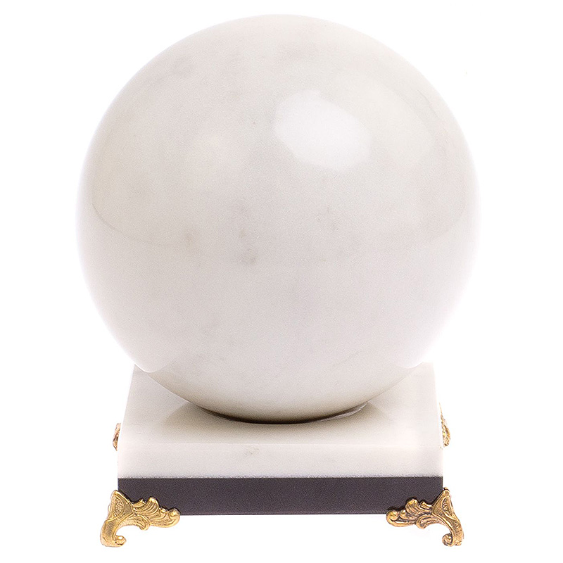 

Шар декоративный на подставке из натурального камня Мрамор Белый Natural Stone Spheres 11 см
