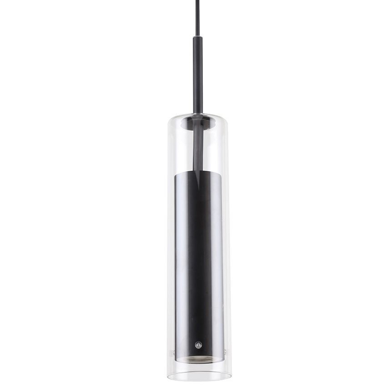 

Черный подвесной светильник с двухслойным плафоном NARSIS