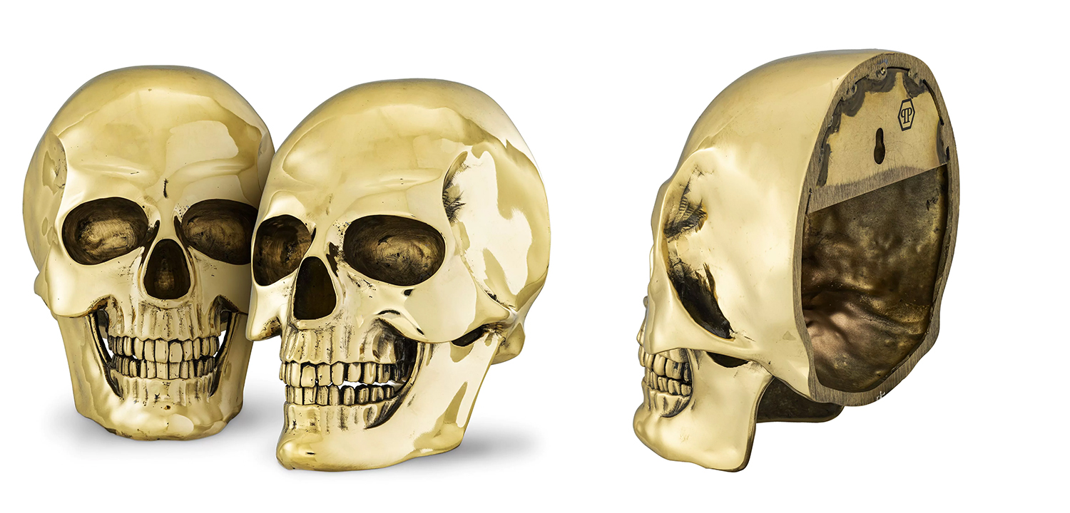 Аксессуар на стену Philipp Plein Gold Skull Wall element - фото №1