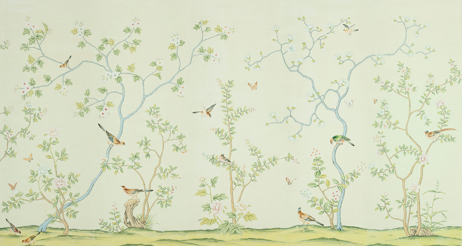 Обои ручная роспись Badminton Celadon - фото