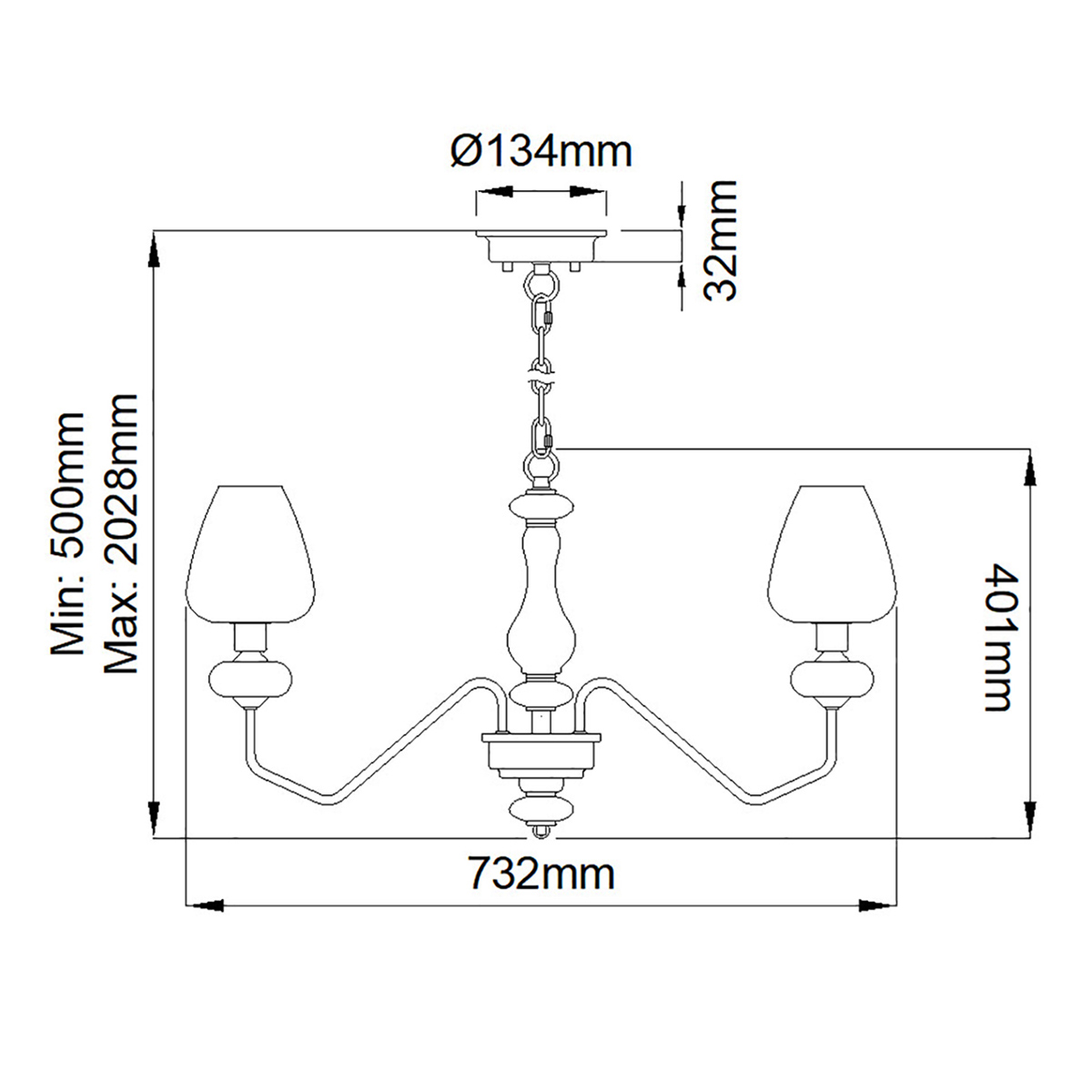  Люстра с 5-ю стеклянными плафонами в форме бокалов и угловыми кронштейнами Elstead Lighting в Москве