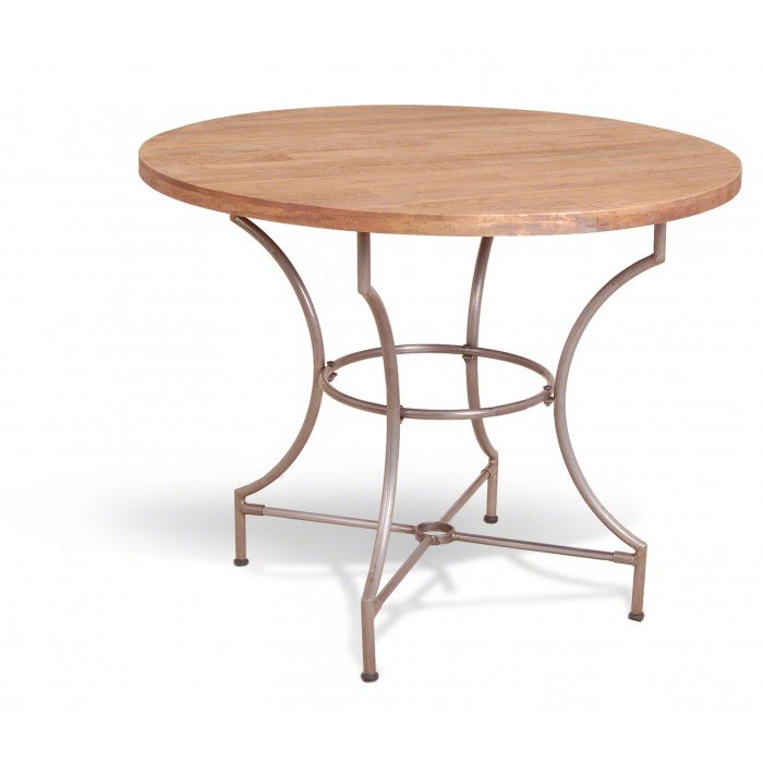 C Industrial Metal Rust Round Dining Table    | Loft Concept 