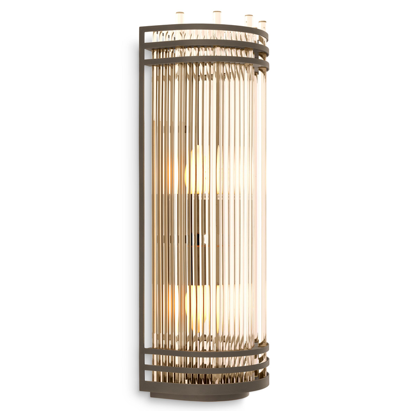 Бра Eichholtz Wall Lamp Gulf L Bronze Бронза Прозрачный в Москве | Loft Concept 