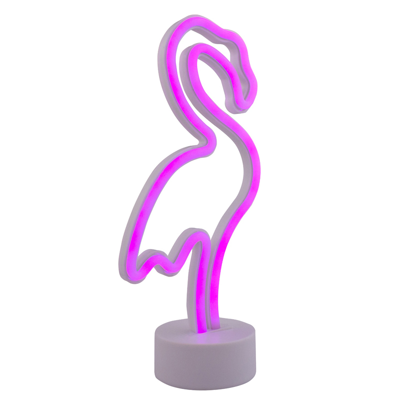 

Настольная лампа Неоновый розовый фламинго