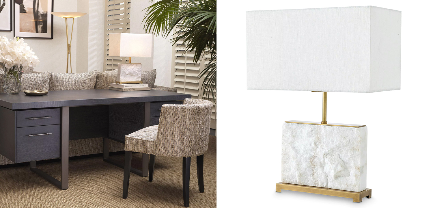 Настольная лампа Eichholtz Table Lamp Newton S Marble - фото