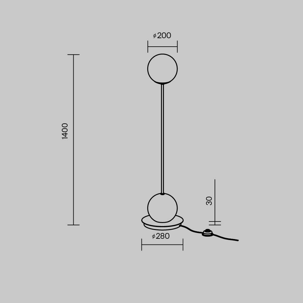 Напольный торшер светодионый Twins 3000К 20Вт в Москве