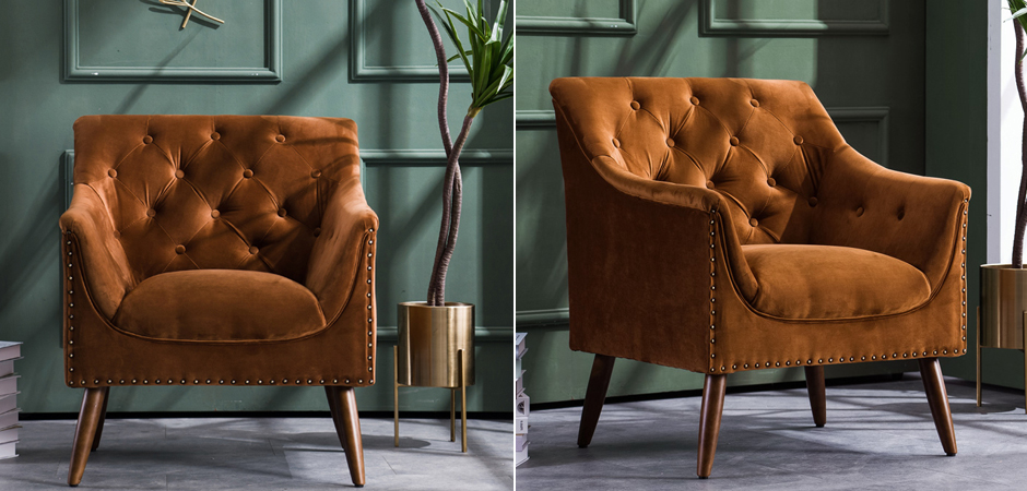 Кресло Terracotta Velvet Armchair - фото