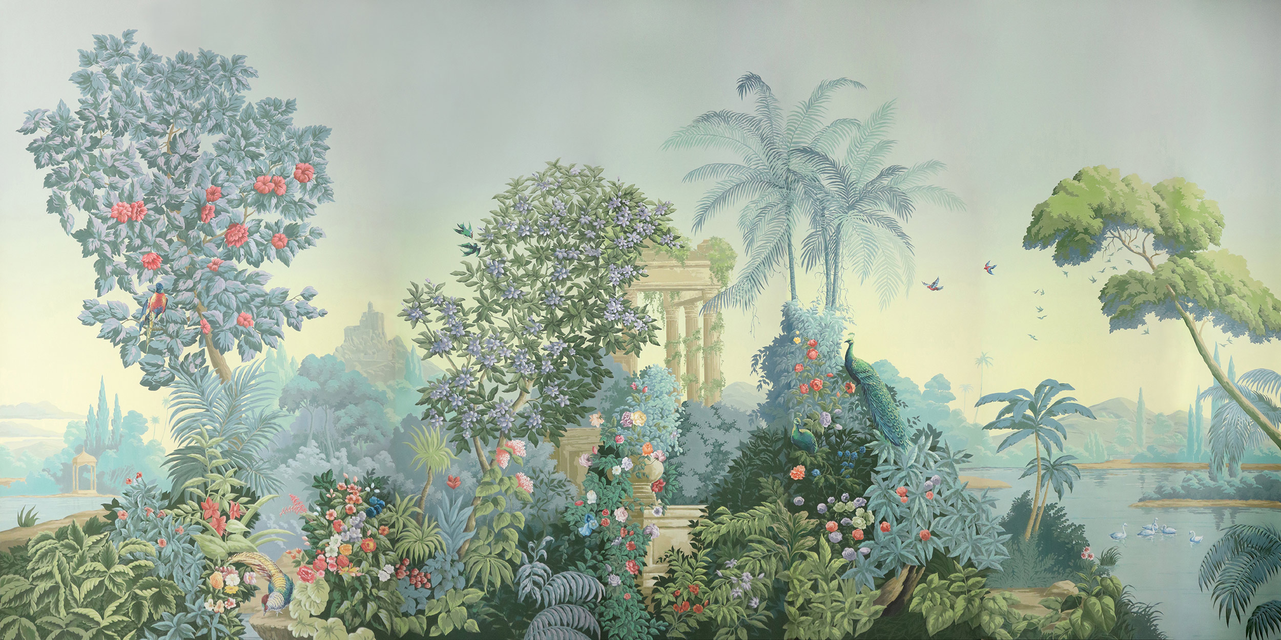 Обои ручная роспись Paradise Lost Celeste on scenic paper - постер Loft-Concept