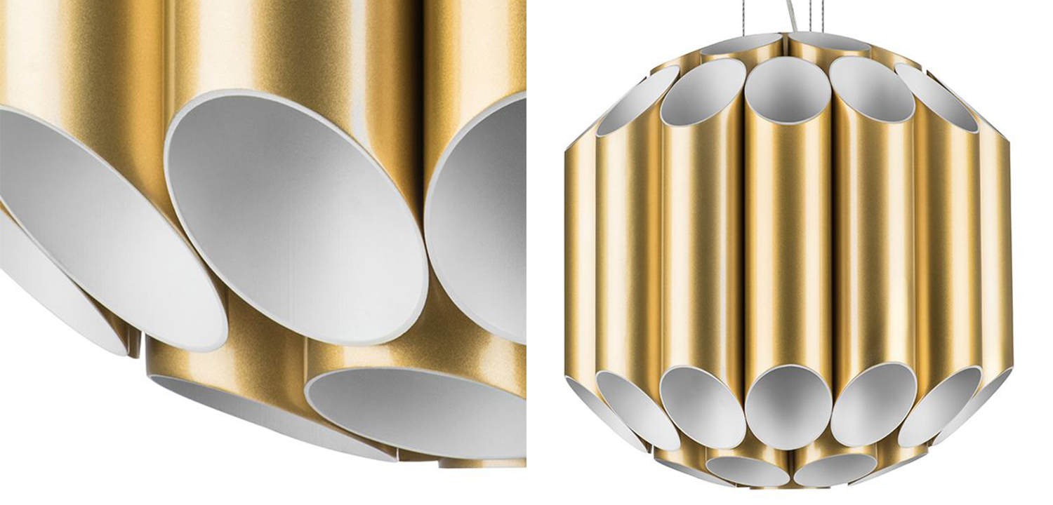 Люстра Garbi Gold Pipe Organ Chandelier 44 - фото