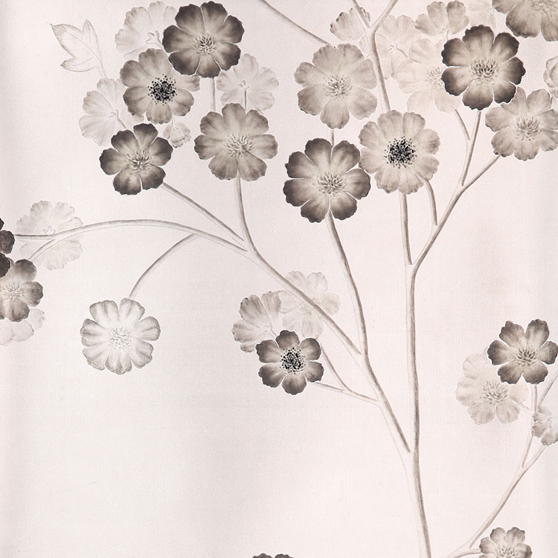    Anemones in Light Special Colourway SC-236 on Tarnished Silver gilded silk    | Loft Concept 