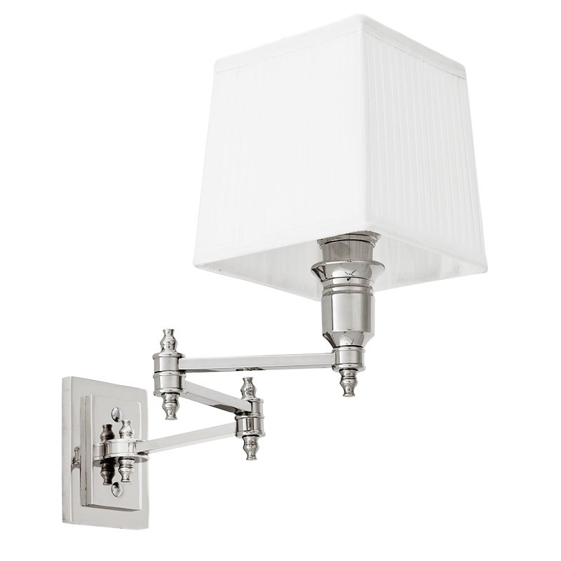  Wall Lamp Lexington Swing Nickel+White     | Loft Concept 