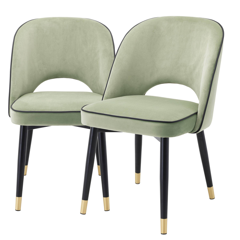 Комплект из двух стульев Eichholtz Dining Chair Cliff set of 2 pistache green