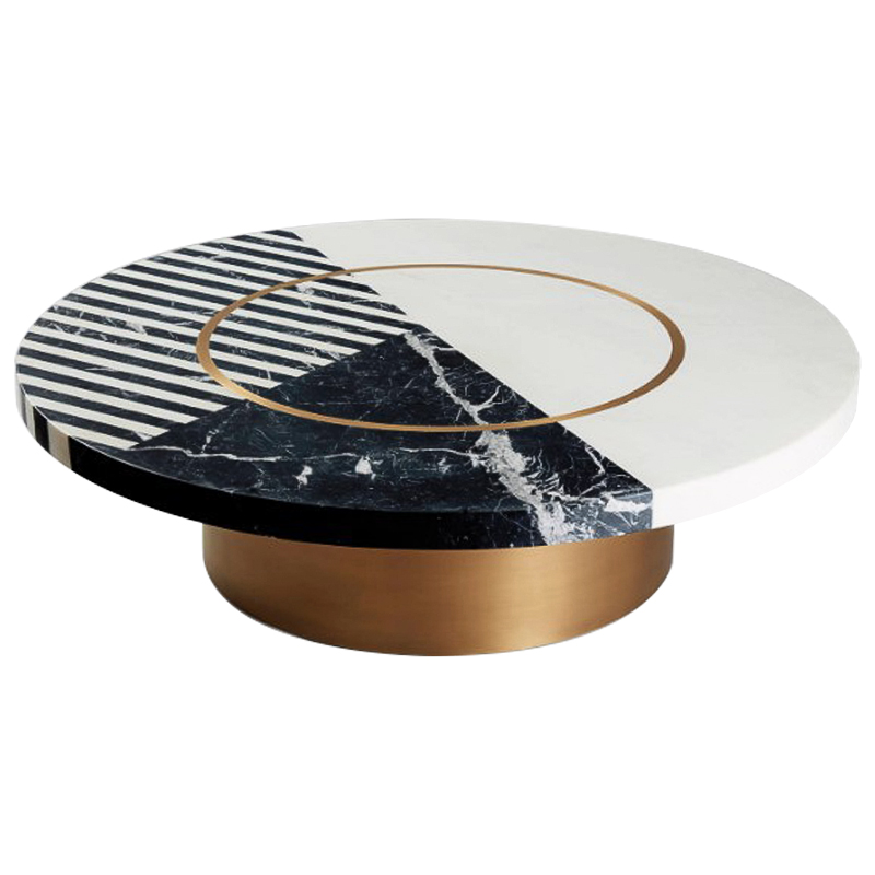   Mercado Marble Brass Coffee Table -    | Loft Concept 