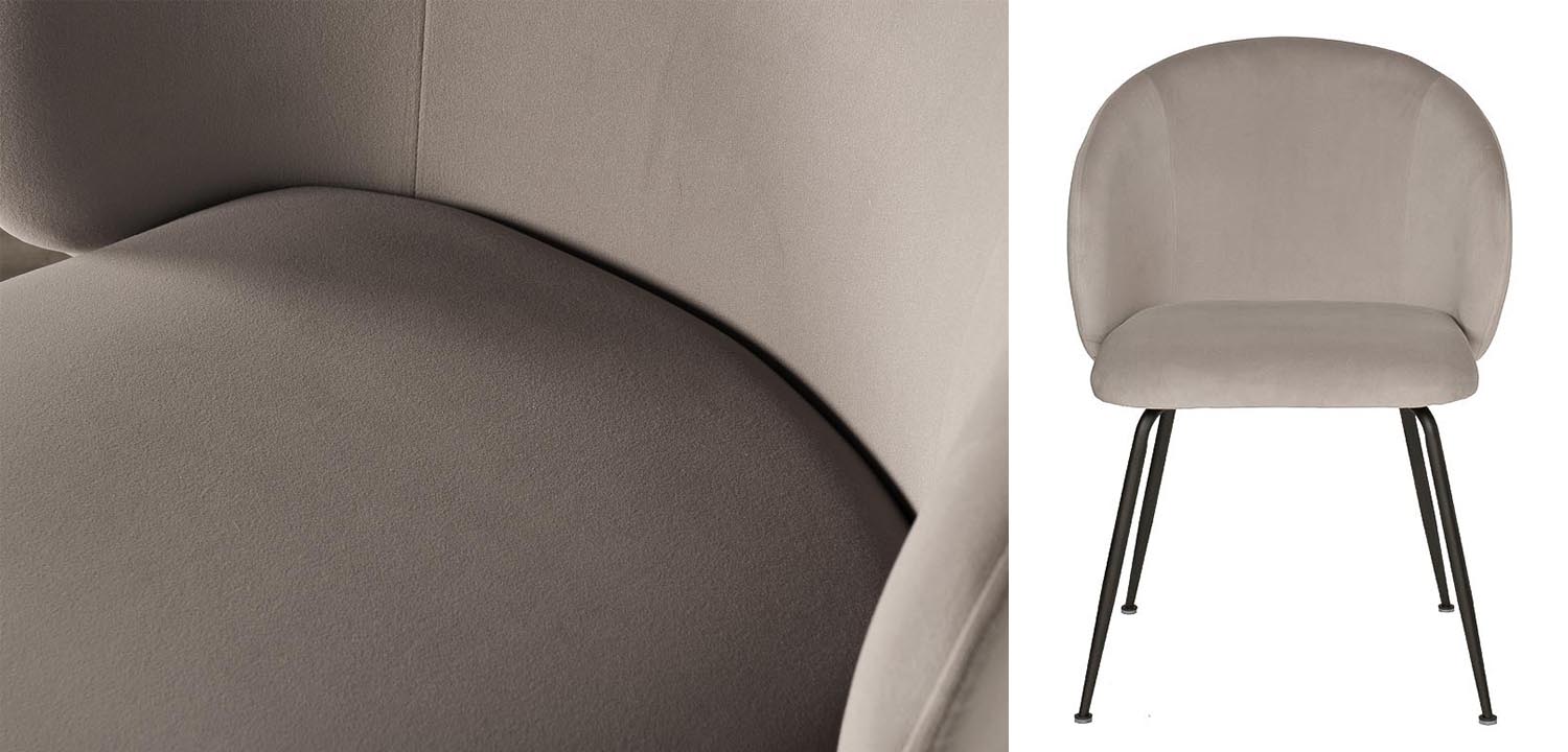 Стул Sadler Chair gray velor - фото