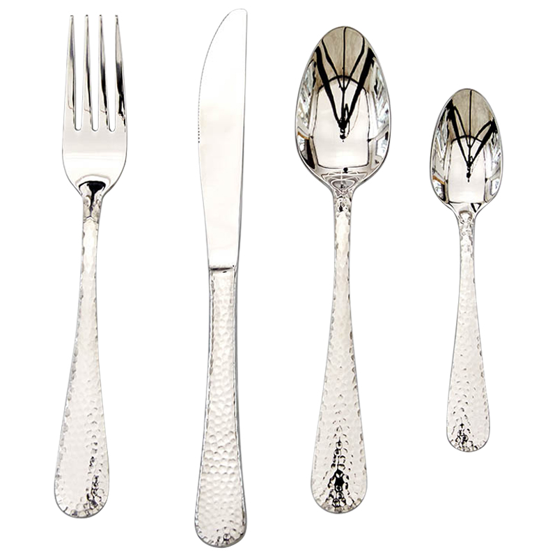    4       Contemporary Hammered Cutlery Set    | Loft Concept 