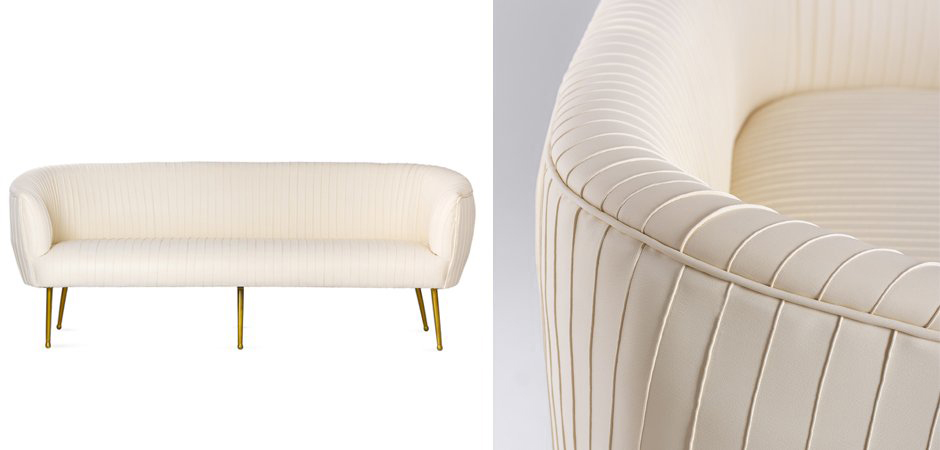 Софа Souffle Settee Leather ivory leather - фото