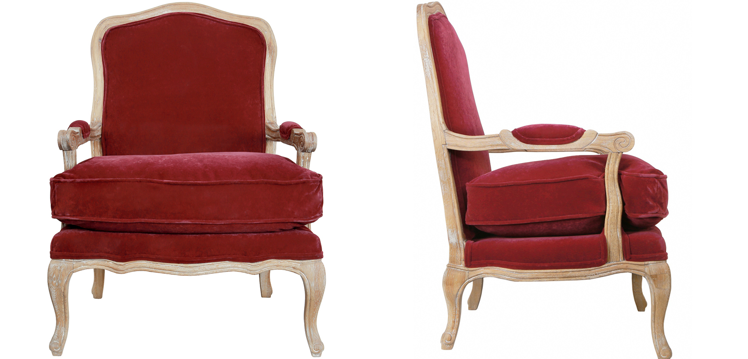 Кресло Joseph Chair burgundy - фото