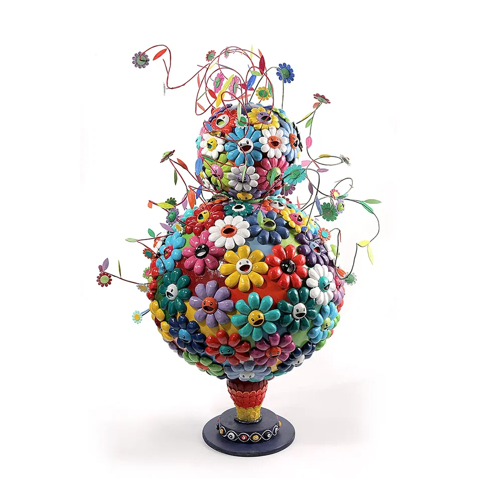

Большой Арт-объект Композиция из улыбающихся цветов по дизайну Takashi Murakami Flower Matango