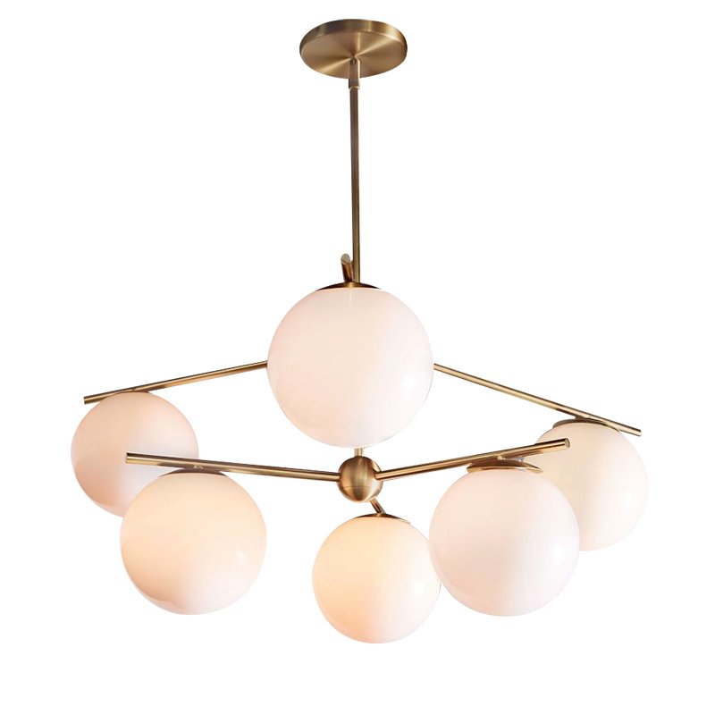  Sphere Stem 6-Light Chandelier Bronze     | Loft Concept 