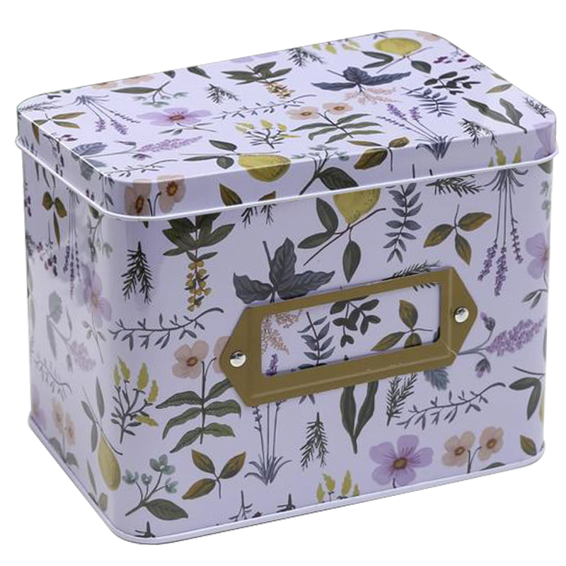   Herbs and Flowers Colorful Metal Tea Box    | Loft Concept 