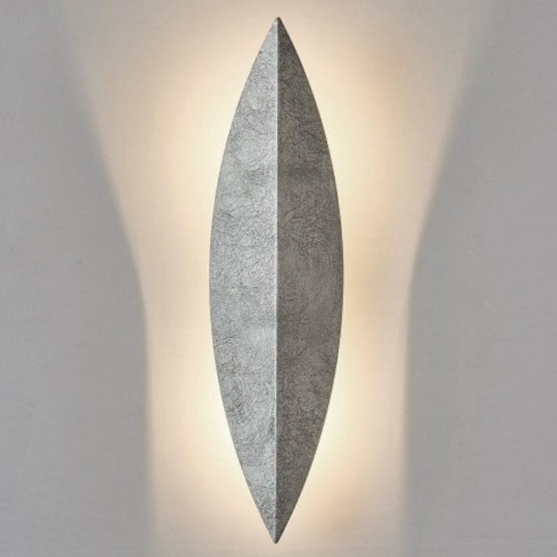 Art Deco Leaf Wall Lamp Silver    | Loft Concept 