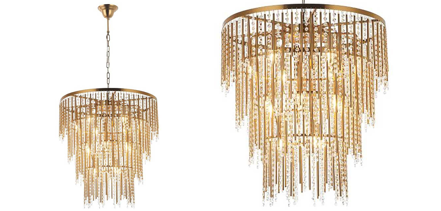 Люстра Crystal Wind Chimes Bronze Chandelier - фото №1