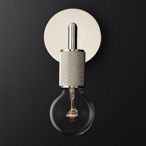 Бра RH Utilitaire Single Sconce Silver