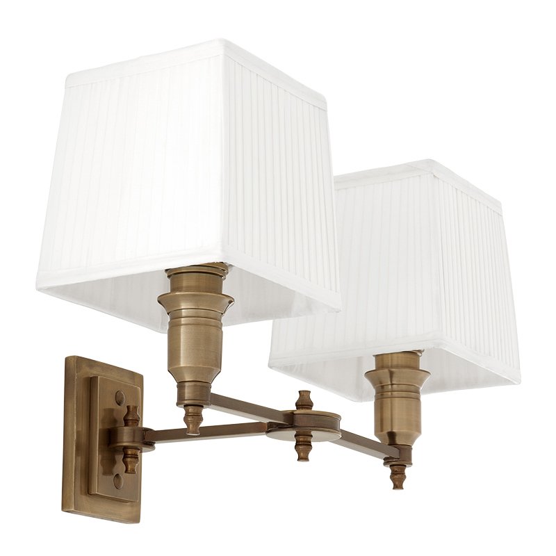  Wall Lamp Lexington Double Brass+White       | Loft Concept 