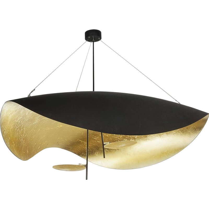   CATELLANI & SMITH LEDERAM MANTA S2 PENDANT Black + Gold     | Loft Concept 