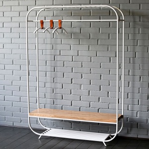 Рейл Jethro Industrial Metal Rust Clothes Rail