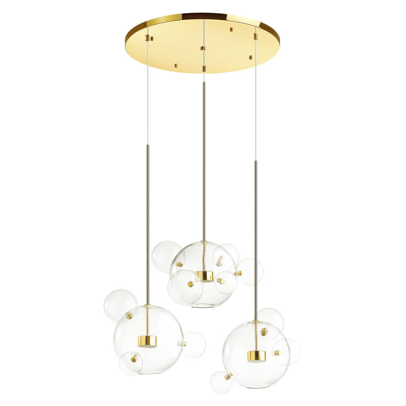 Transparent Bubble Chandelier Gold Circle      | Loft Concept 