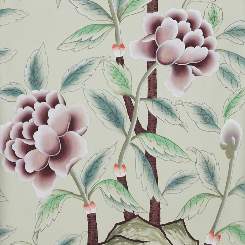    Korean Peony Special Colourway on Icefield dyed silk    | Loft Concept 