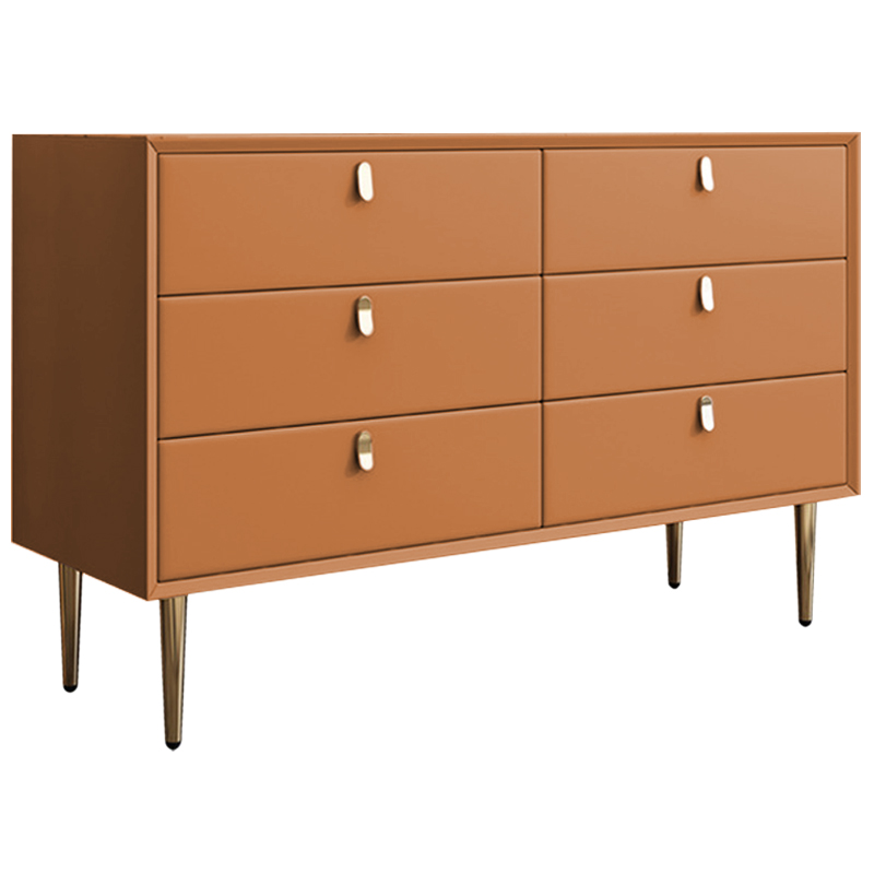 Комод Olson Leather Chest of Drawers 120 Оранжевый Синий Бежевый Серый Светло-серый Розовый Белый в Москве | Loft Concept 