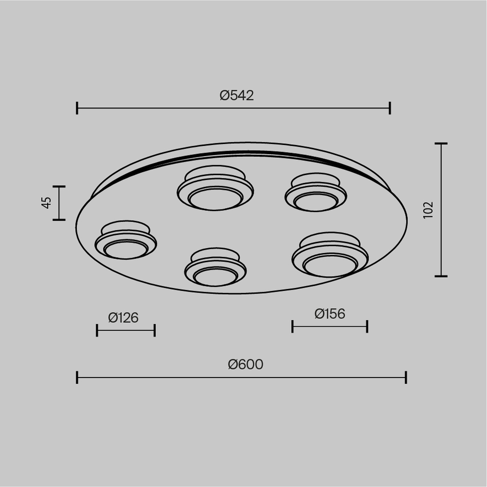 Потолочный светильник Pharao 3000К 56Вт в Москве