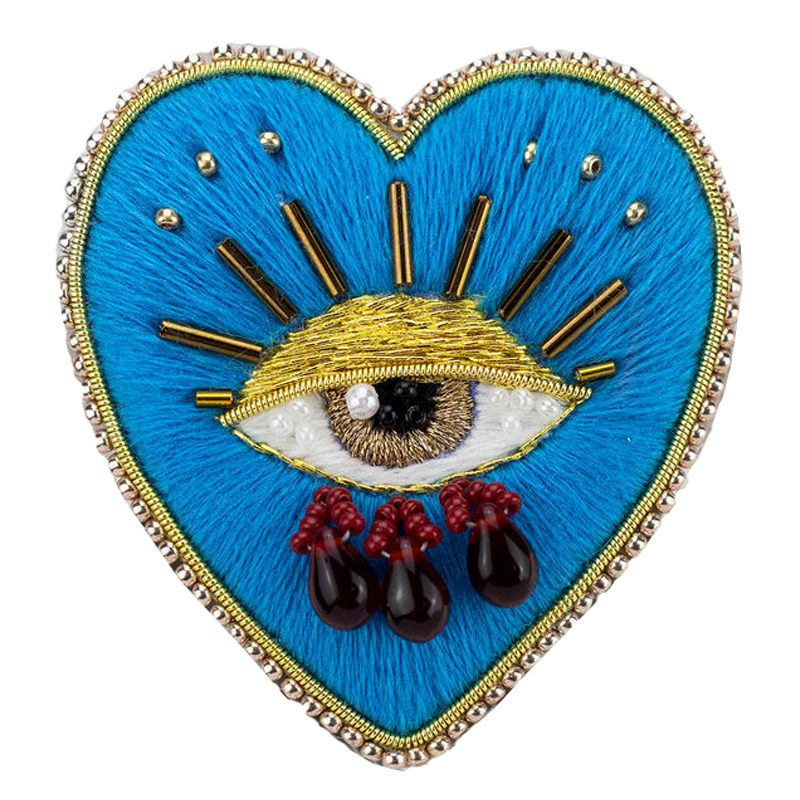      Brooch Blue Heart Queen    | Loft Concept 