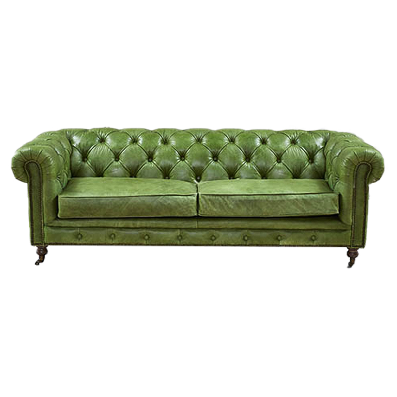 Диван Chesterfield leather Sofa green