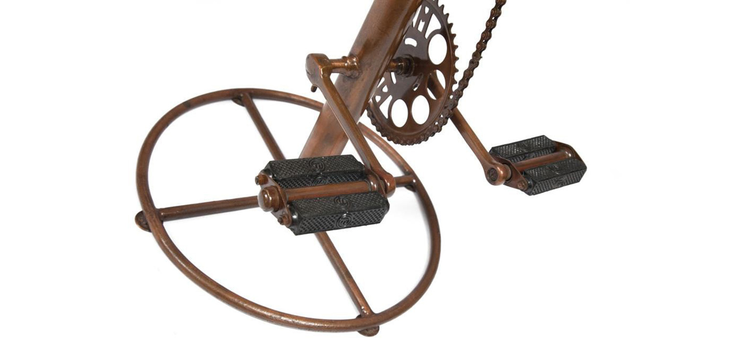 Стул с педалями от велосипеда Buffalo Leather Industrial Chair - фото