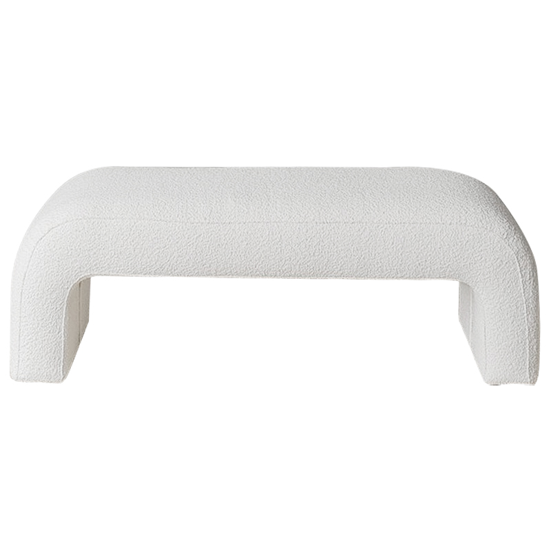  Karl Springer Style Large Waterfall Bench in Ivory Boucle ivory (   )   | Loft Concept 