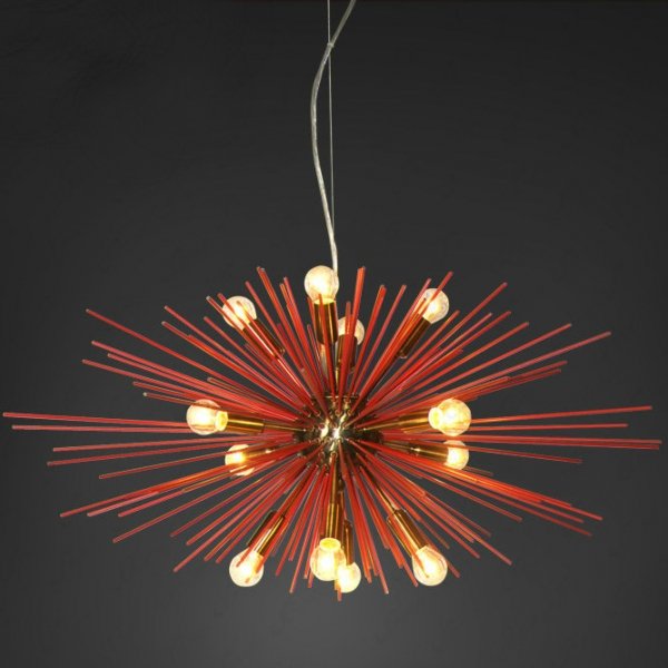  ASTRA Chandelier Sputnik Red and Brass    | Loft Concept 