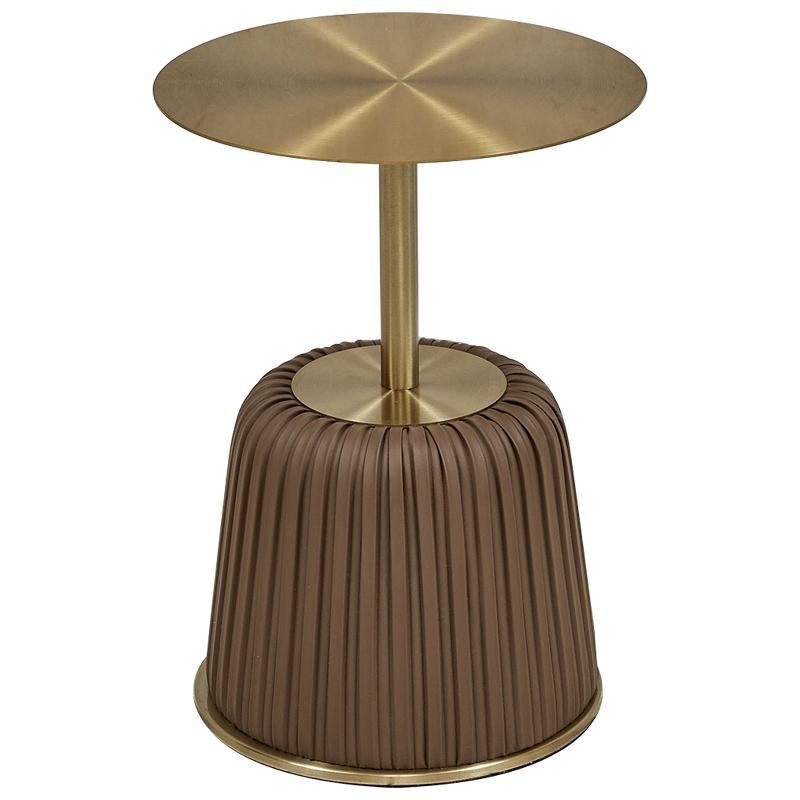 Приставной стол Orlaith Brown Gold Side Table Золотой Коричневый в Москве | Loft Concept 