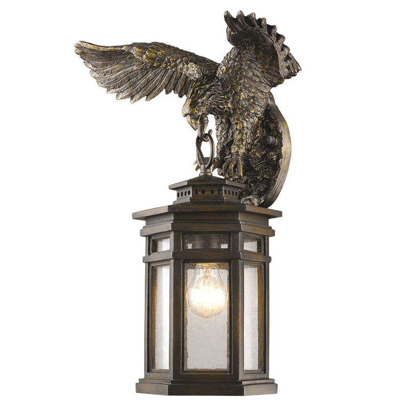 

Золотисто-коричневый уличный светильник с фигурой орла ANIMAL LANTERN