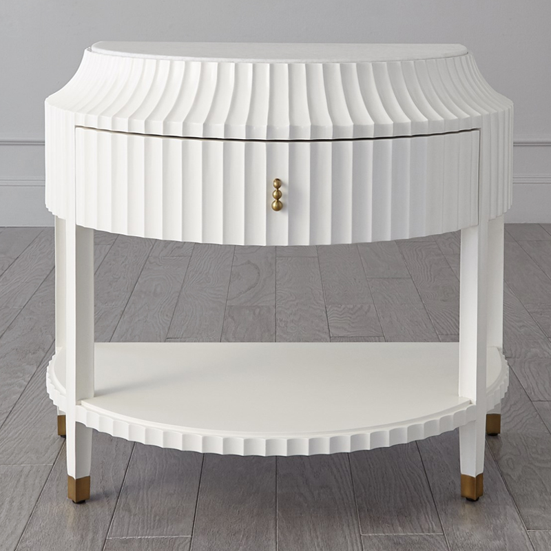  Charlotte Textured Bedside Chest  ivory (   )   | Loft Concept 