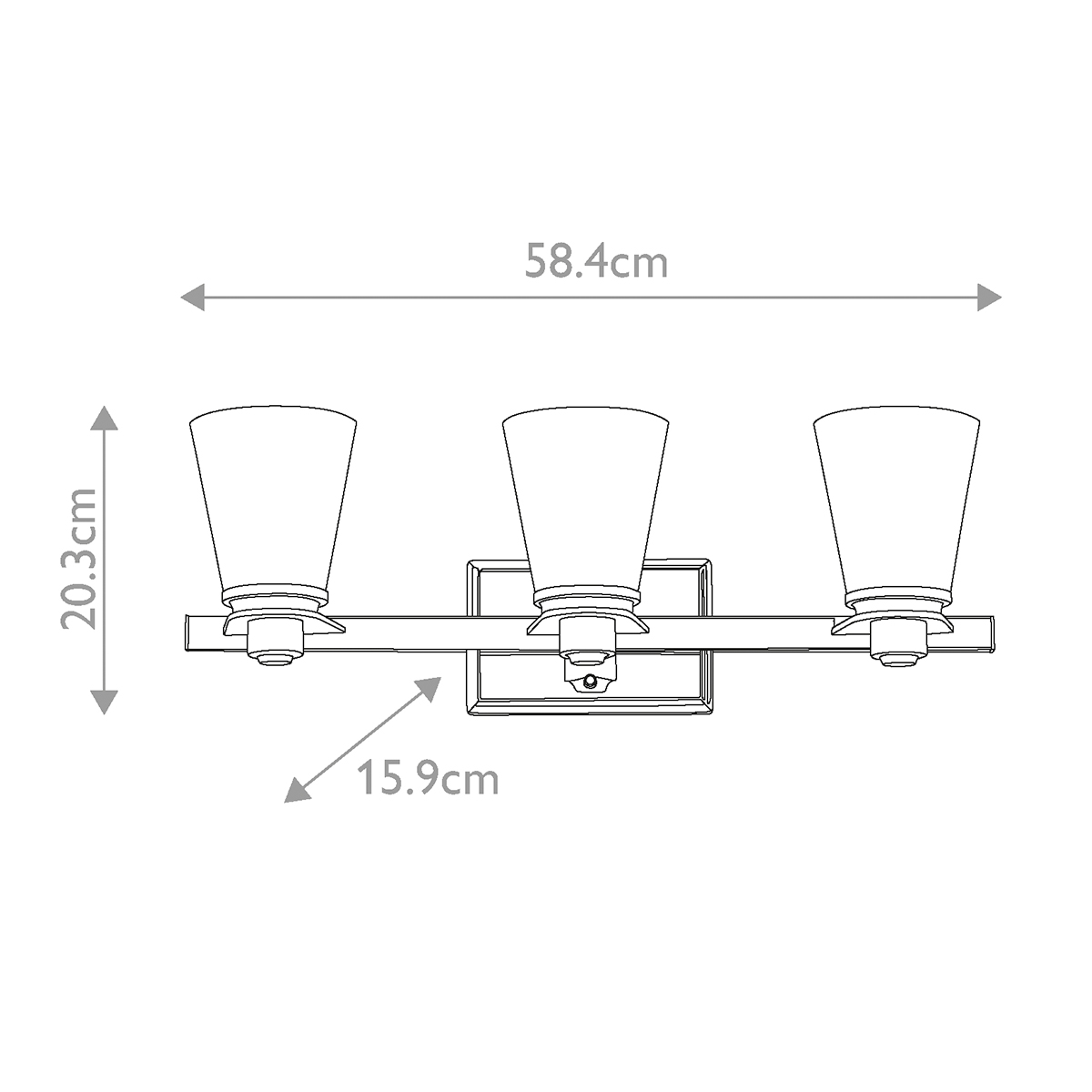Бра для ванных комнат с белыми стеклянными конусными плафонами Hinkley в Москве